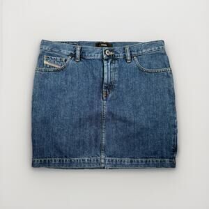 Diesel Denim Mini Jean Skirt Women's Size 27 Blue Y2K Cotton